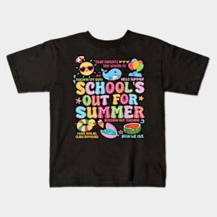 School Out For Summer Last Day Of School Teachers Kids Boy Kids T-Shirt